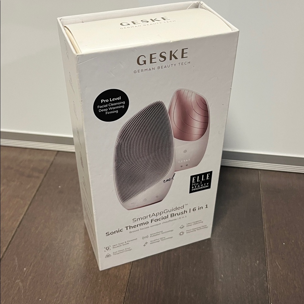 Geske smart app guided sonic thermo facial brush